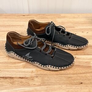 Salkin USA Men's Blue Leather Lace-Up Low Top Sneaker Shoes Size EUR 45 US 10.5